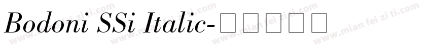 Bodoni SSi Italic字体转换
